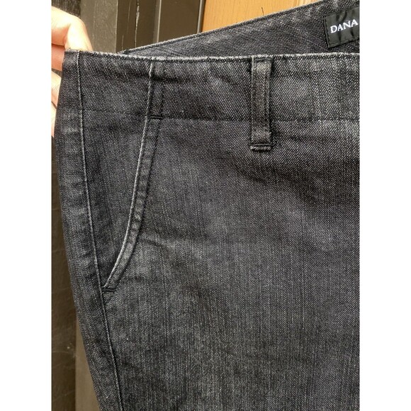 Vtg Y2K Black Swirl Velvet Embroidered Stretch Flare Jeans Pants 10 Boho Goth - Picture 13 of 16